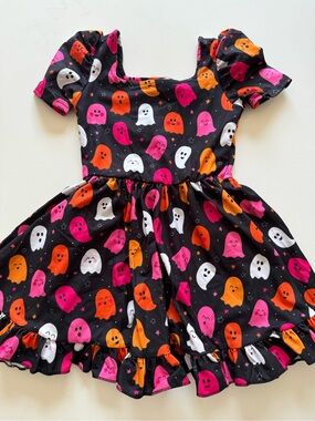 Girlhood Little Stocking Co Dress Size 3, Twirl Dress spooky ghost